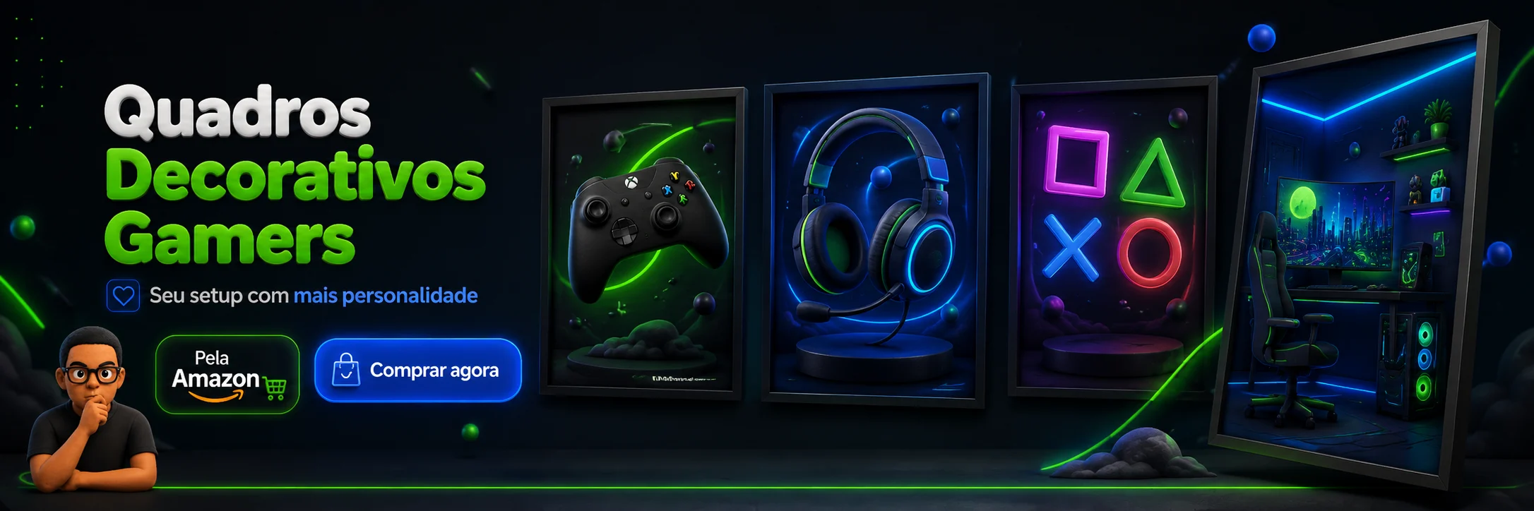 Quadros gamer decorativos